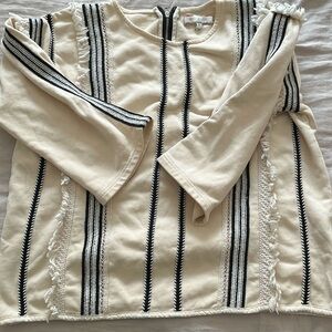 Eri + Ali Anthropologie fringe blouse, size small